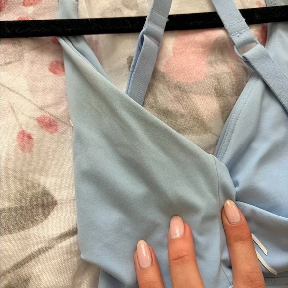 Oner Active Unified Twist Sports Bra in Powdered Blue - Picture 4 of 4